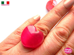 Clear silicone heart top ring mold - 5 different sizes in one mold