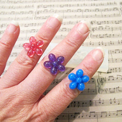 4 dainty flower clear silicone mold