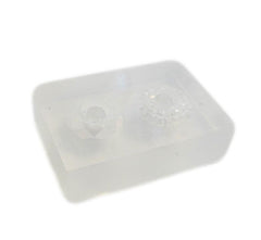 Faceted bead two styles reusable clear silicone mold - resin bead mold