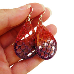 Mermaid scales earrings mold