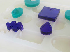 Clear silicone cabochon sheet mold - 12 cavity