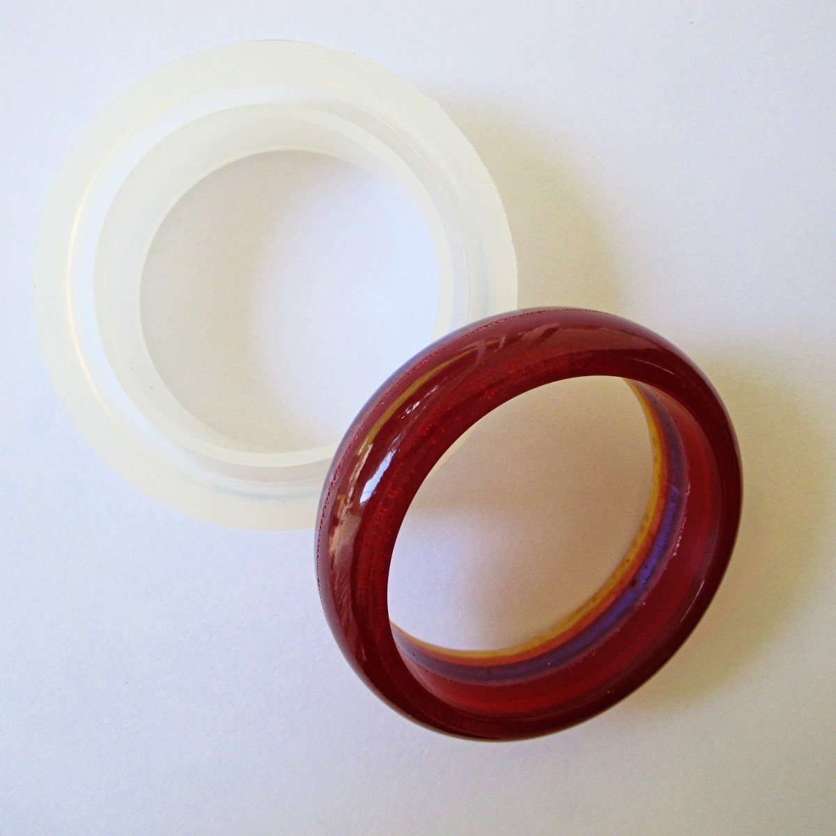 Silicone bangle bracelet mold