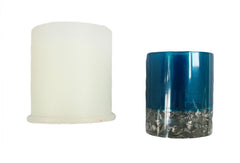 Clear silicone round vase mold - great for pencil holders