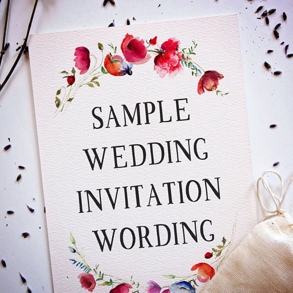 Wedding invitation wording 5 o'clock