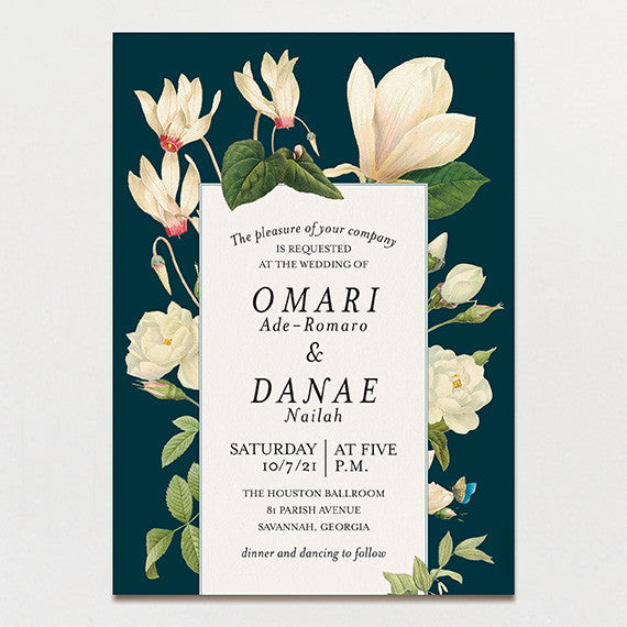 Magnolia Bouquet Wedding Invitation | Printable Press