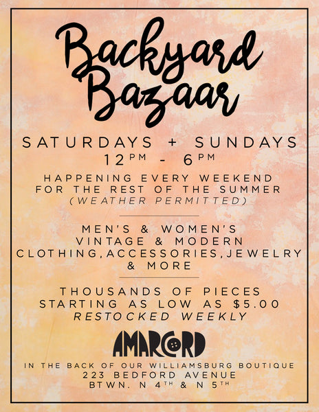 Amarcord Vintage Backyard Bazaar