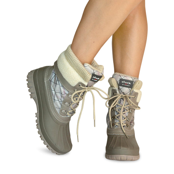 grey duck boots womens