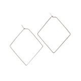 Diamond Hoops - Sterling Silver
