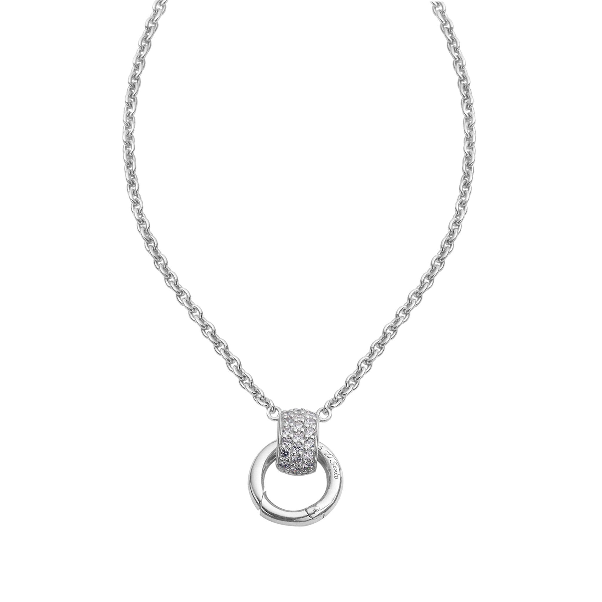 Ti Sento Necklace Silver And white Cubic Zirconia 3450ZI/42  C W 