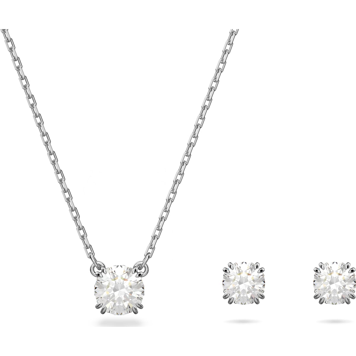 temperamento Soledad Puntuación Swarovski Constella Rhodium Plated White Crystal Necklace Earring Set  5647663 | C W Sellors Fine Jewellery