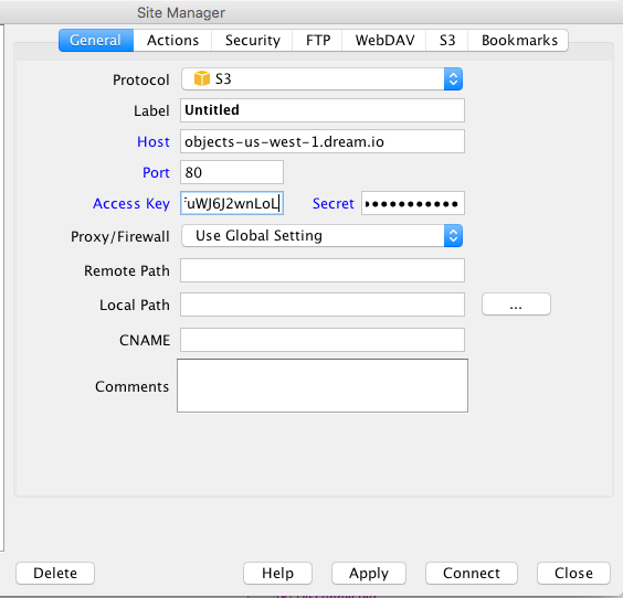 Cross FTP EditStock Settings