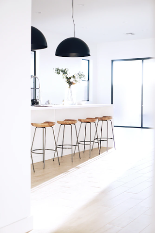 White Kitchen with Dark Accents 