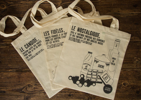 totes bags illutrés avec les recettes DIY 