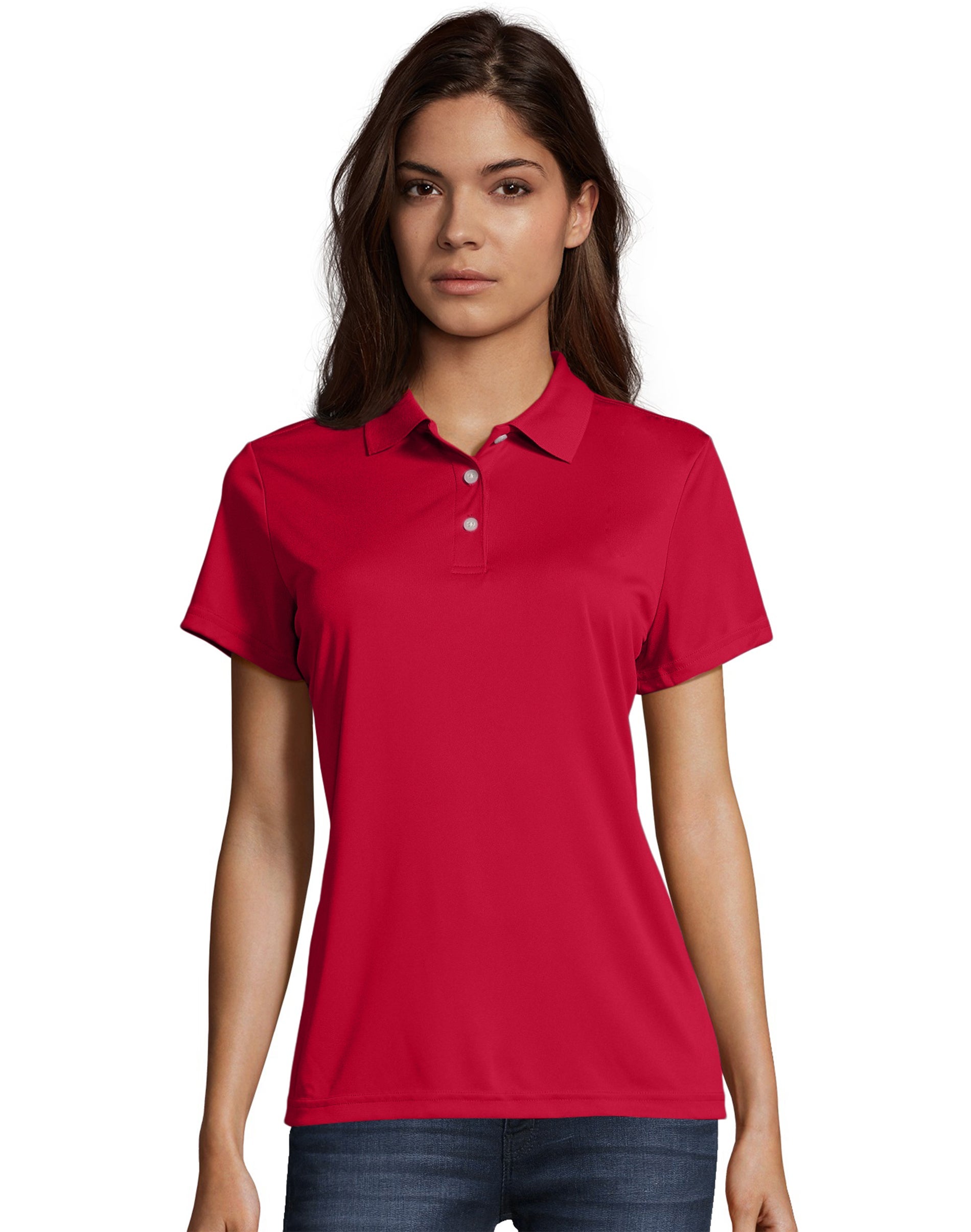 Hanes Sport Women's FreshIQ Cool DRI Performance Polo Deep Red S – Club  Surge USA