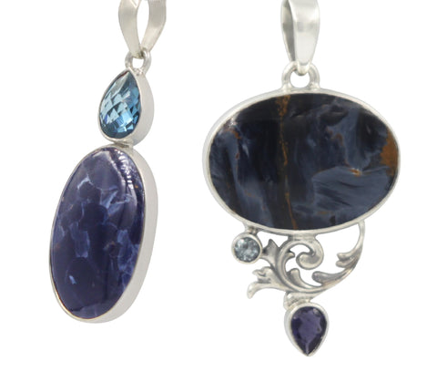 Pitersite Gemstone Pendants on Sterling Silver by Sundari Jewellery