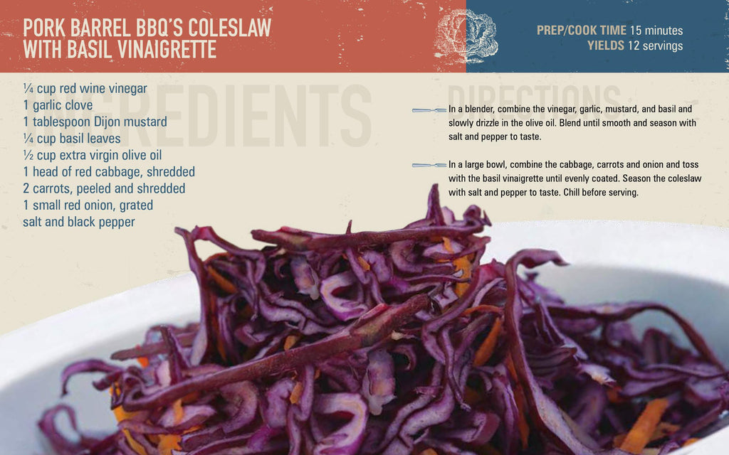 Grilled Coleslaw with Basil Vinaigrette Tailgate Recipe