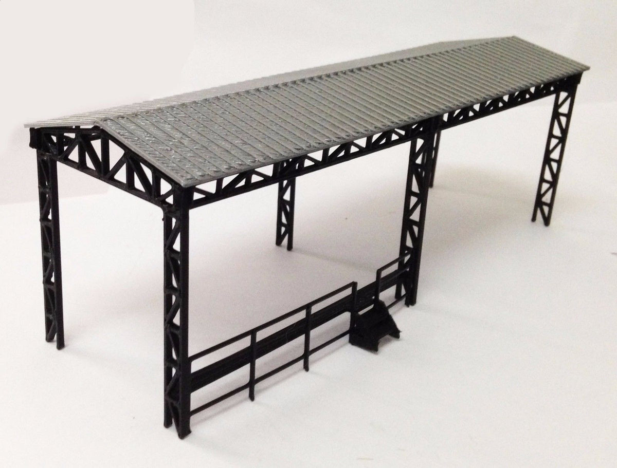 Platform Z Scale Outland Models Train Railway Layout Wood Style Loading Shed 