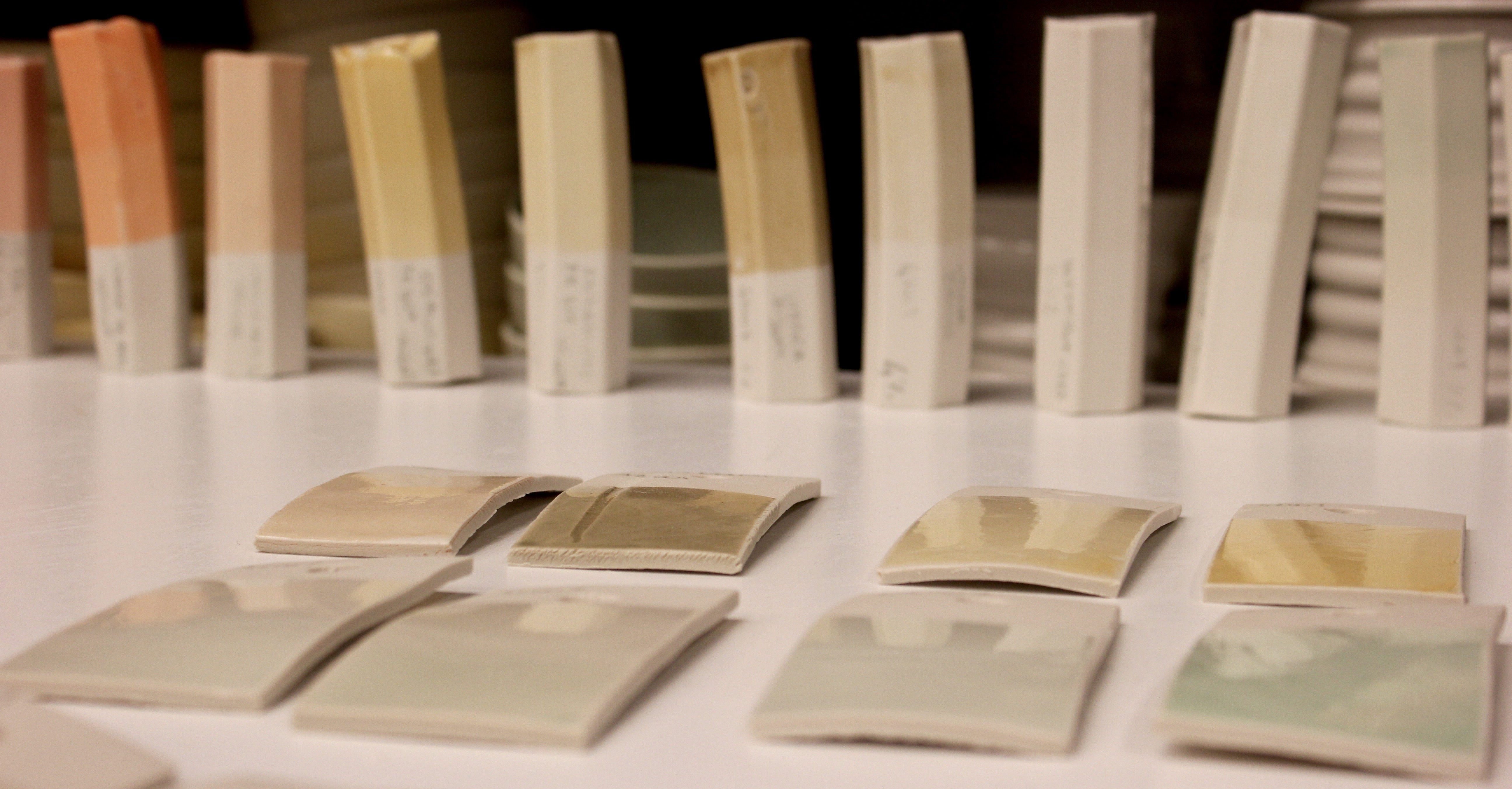 Ceramic color tests made in Copenhagen.