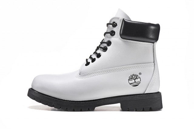 black white timberland boots