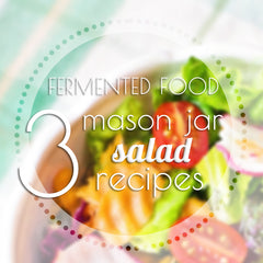 Healthy Salad with Vegetables in a Mason Jar