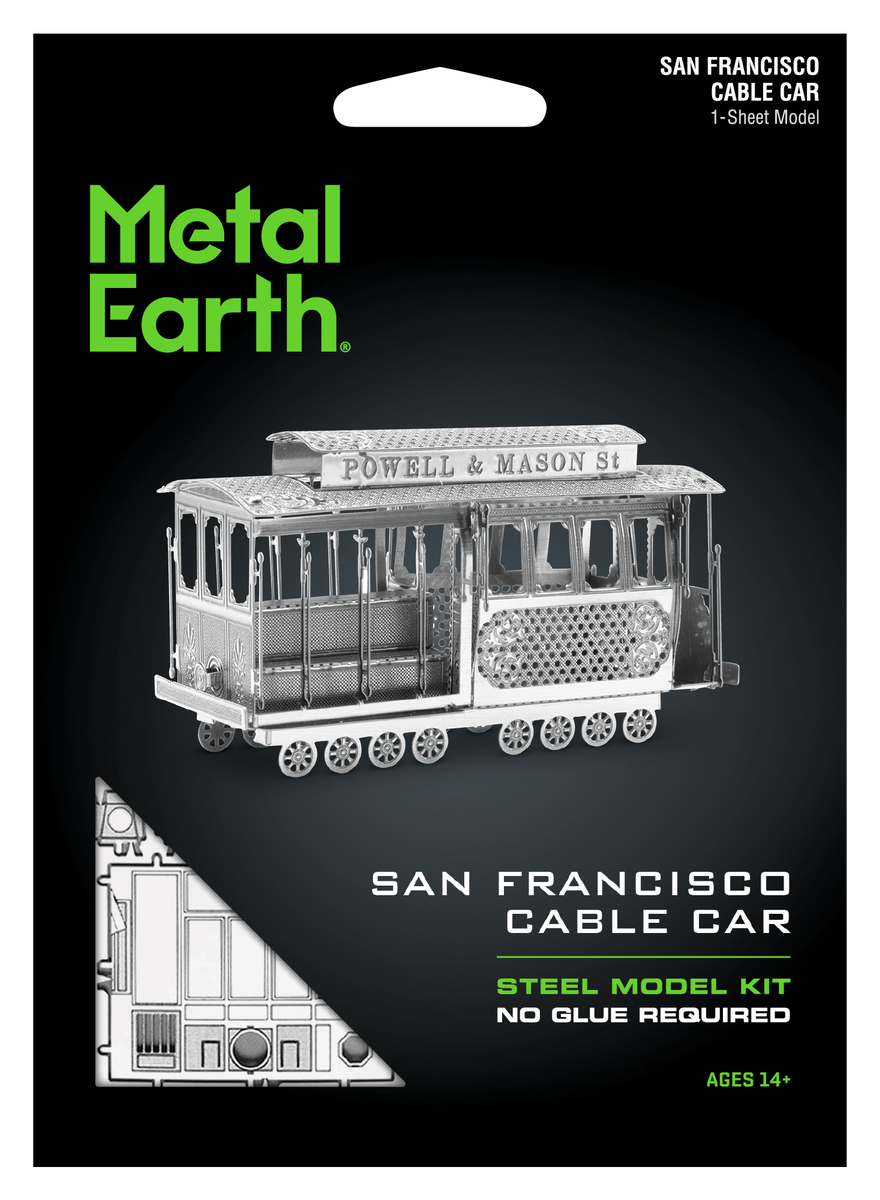 San Francisco Cable Car 3D Metal Model kit/Fascinations Inc Metal Earth 