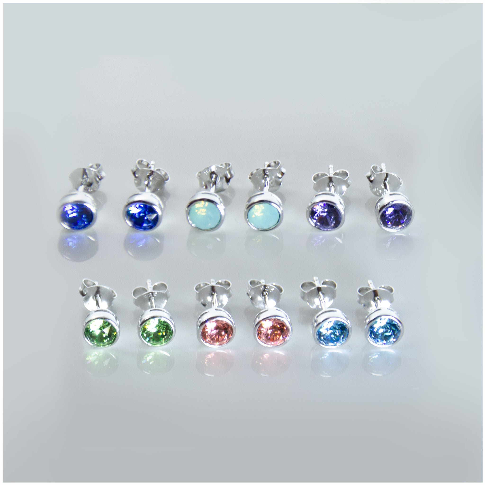 sterling silver swarovski crystal earrings