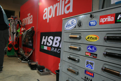 HSBK Aprilia racing workspace.