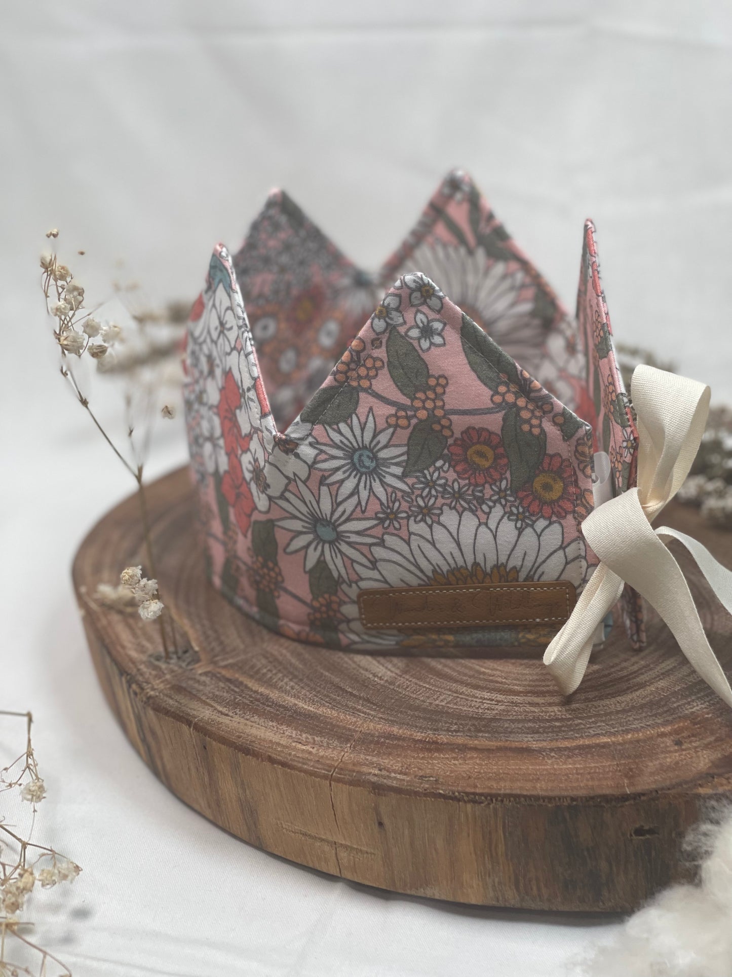 Organic Cotton Play Crown- Light Pink