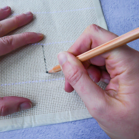 Drawing a straight line on monks cloth