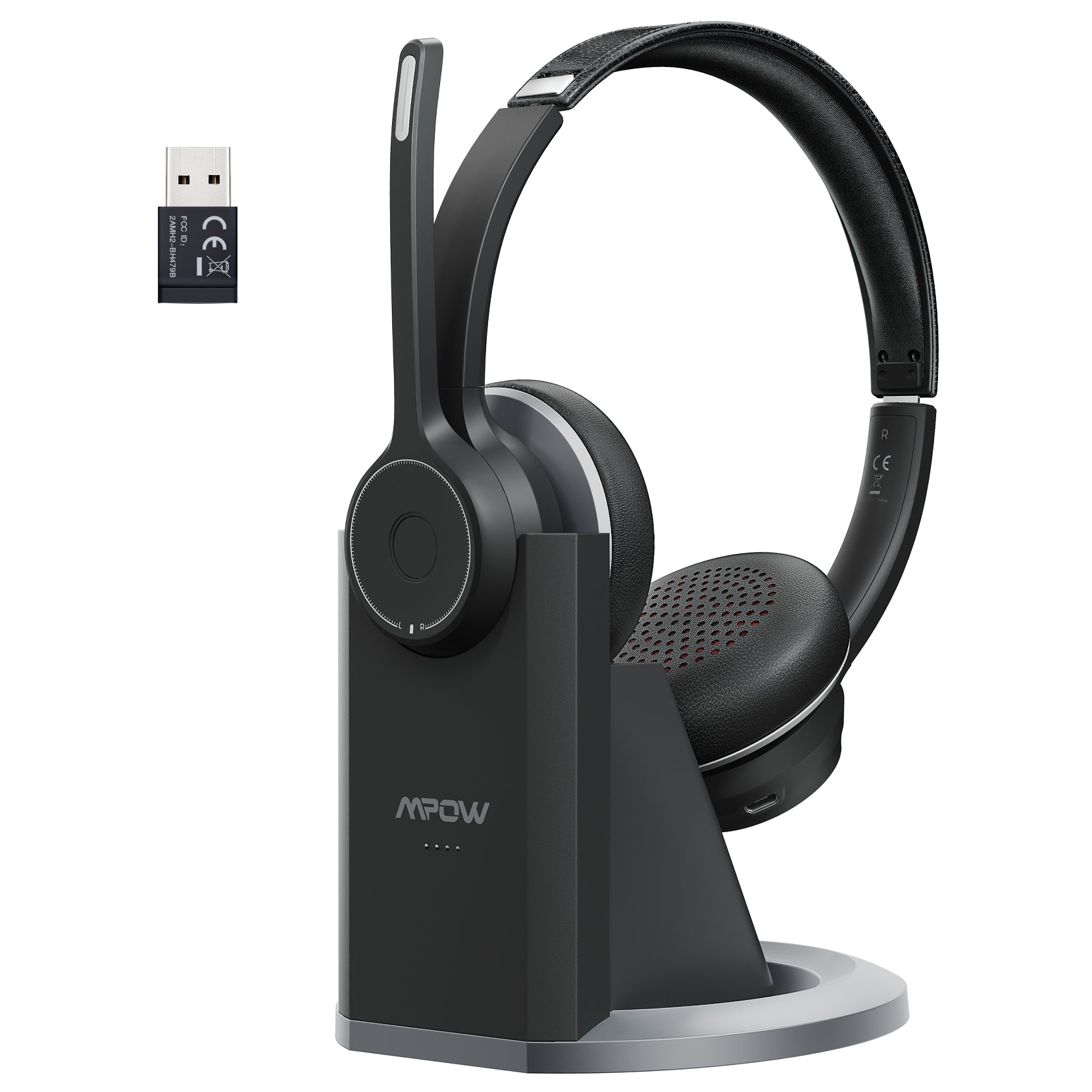 Mpow HC5 Bluetooth Headset with Base – MPOW