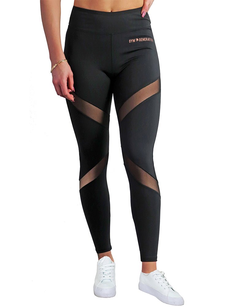 Ampère Geleend Arrangement Women's fitness leggings in black with mesh | Women's sports leggings – Gym  Generation®