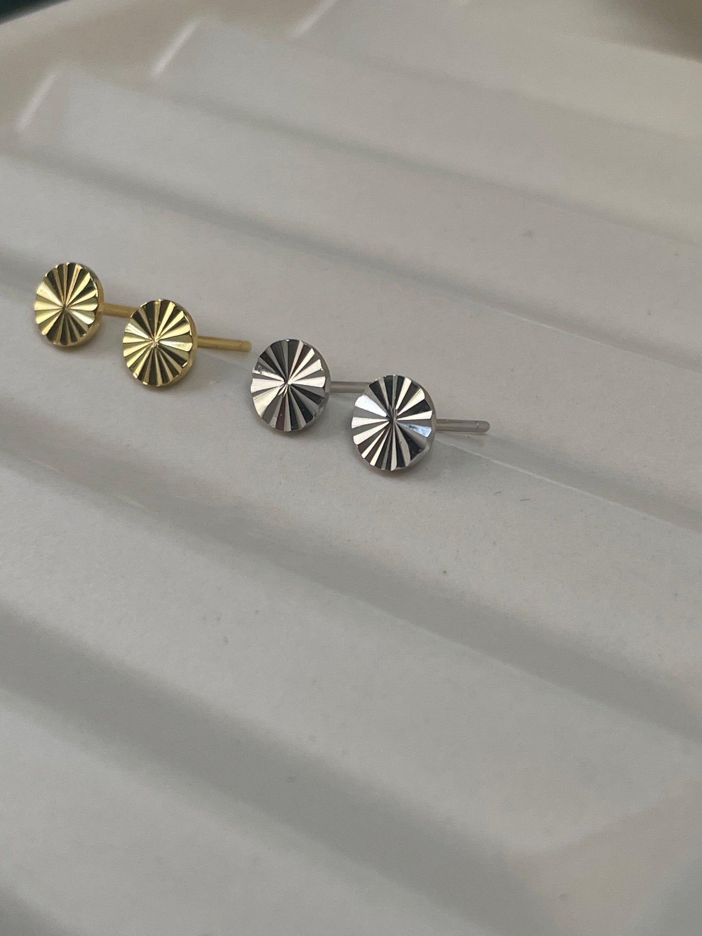 Sunburst Disk Earrings