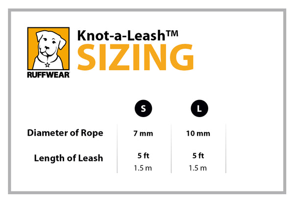 Ruffwear-Knot-a-Leash Size Guide | Barks & Bunnies