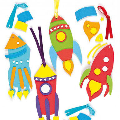 Rocket Foam Bookmark Craft Kit for Kids