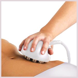 A client receiving a body sculpting treatment