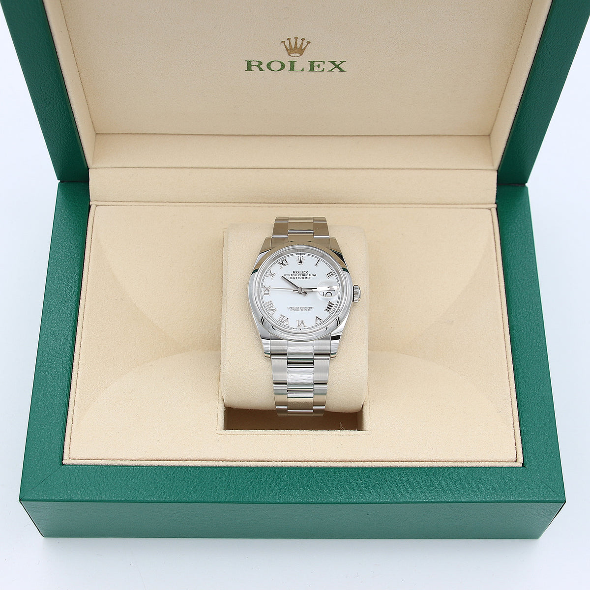 Buy Online Rolex Datejust 126200 White Dial Full Set – Debonar Sp. z o.o