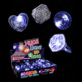 LED Diamond Bling Rings - Assorted