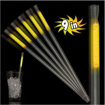 Yellow Motion 9" Glow Straws - 25 Pack