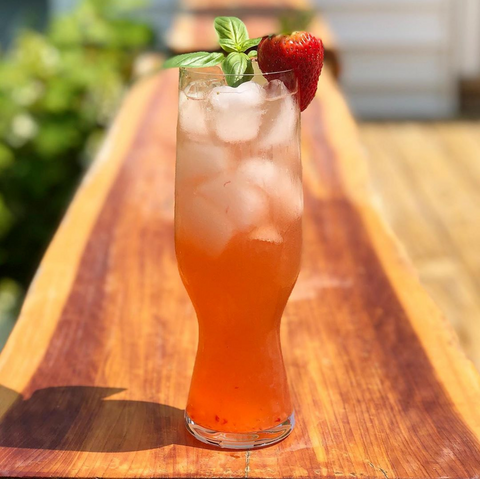 Strawberry Basil Gin Cocktail The Modern Home Bar