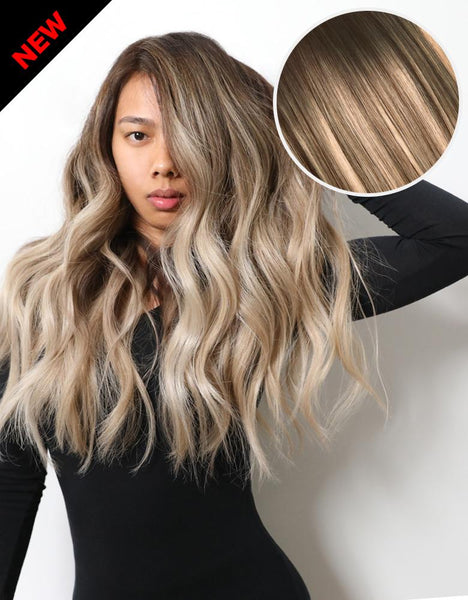 Balayage 160g 20 Ombre Ash Brown Ash Blonde Hair Extensions