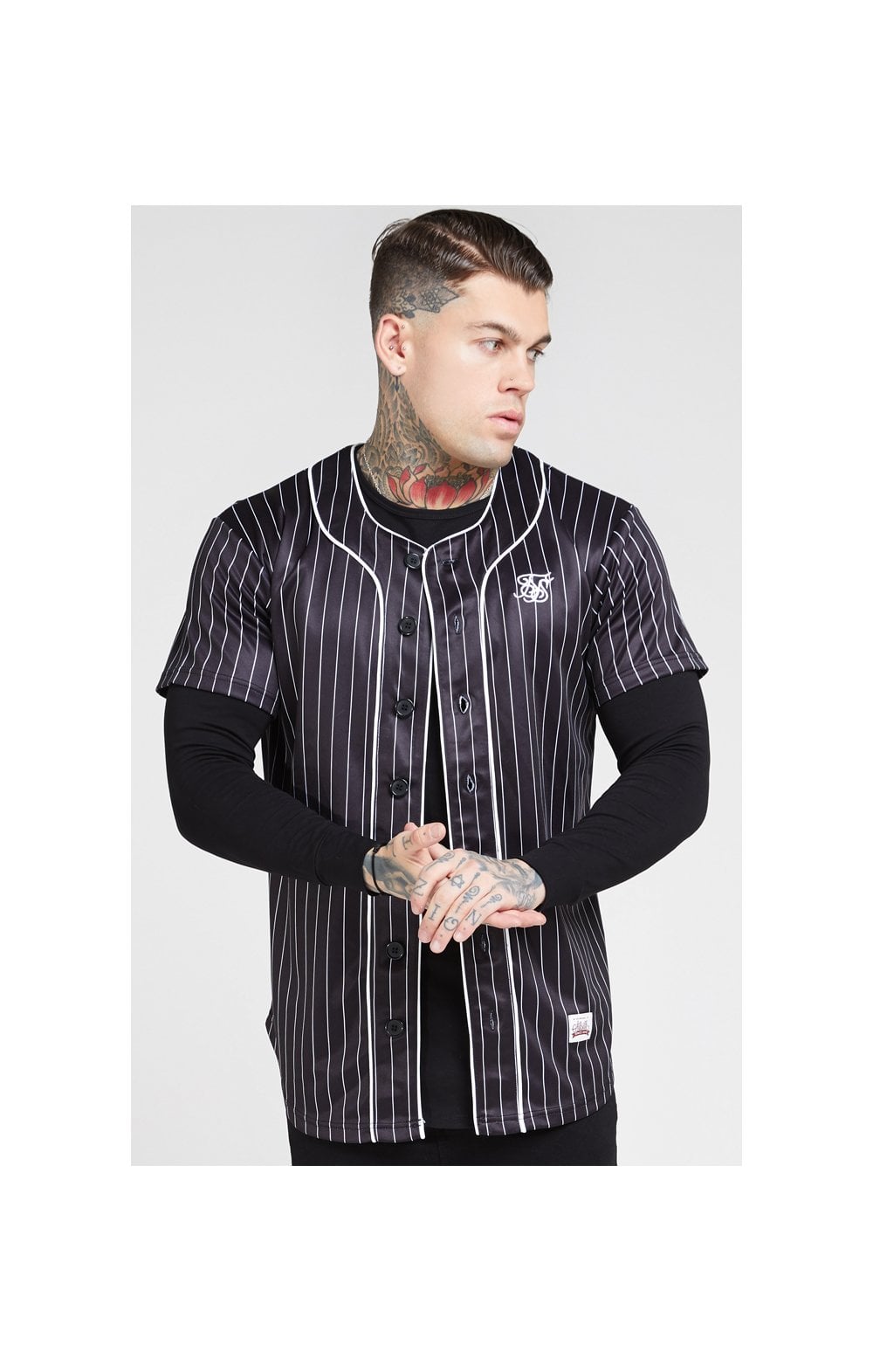 SikSilk Original Baseball Jersey – Black