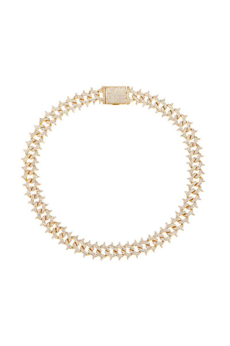 gold plated collar necklace