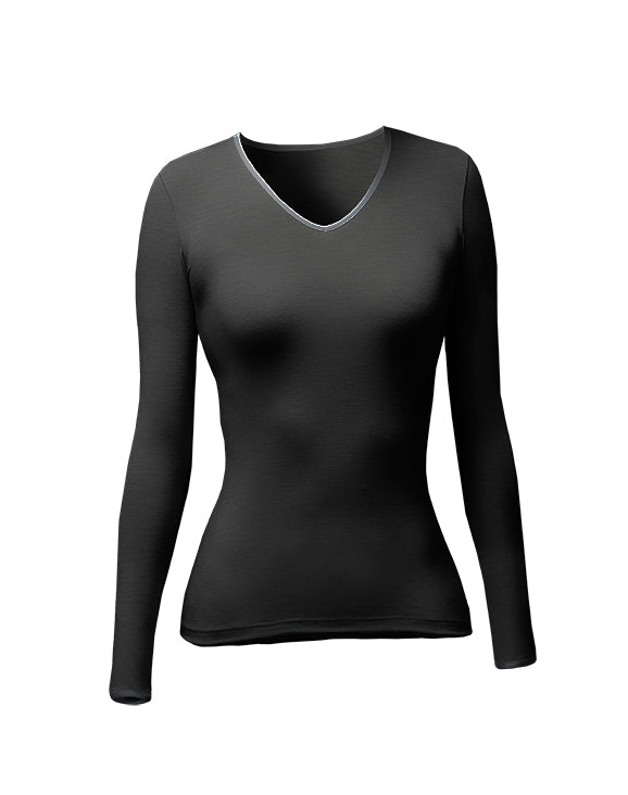 black thermal top ladies