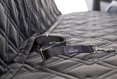Velcro openings on Meadowlark Dog Car Seat Cover Hammock