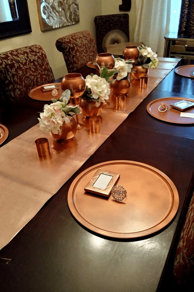 Gold Table Set Up