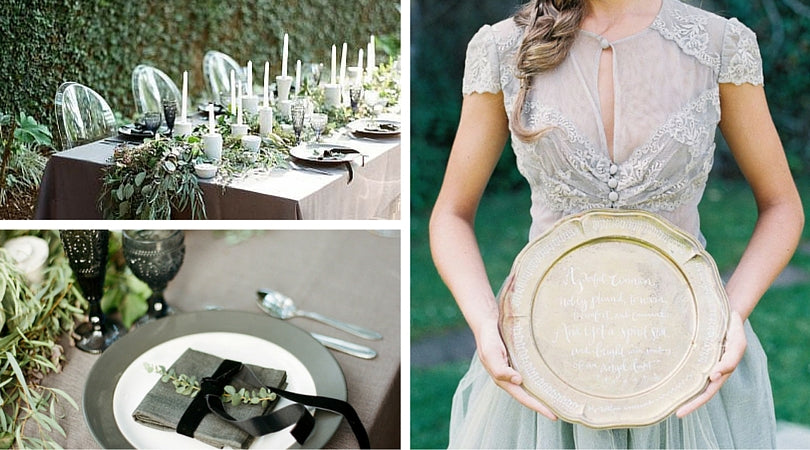 Totally Dazzled Gray Wedding Color Inspiration