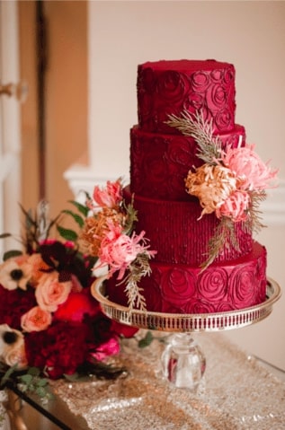 Marsala Wedding Cake