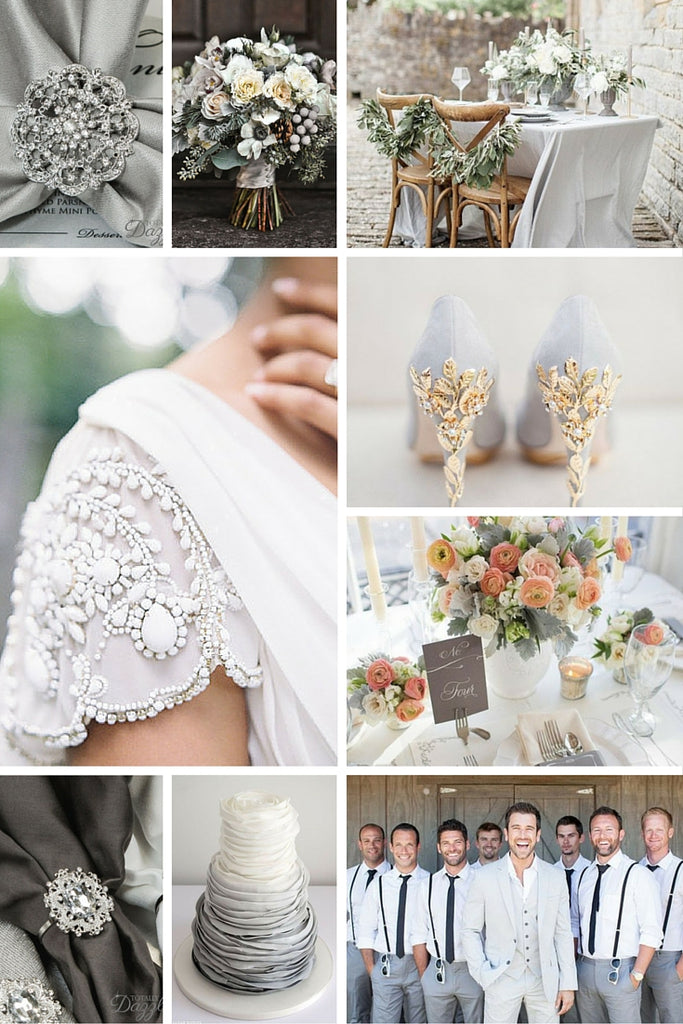 Totally Dazzled Gray Wedding Color Inspiration