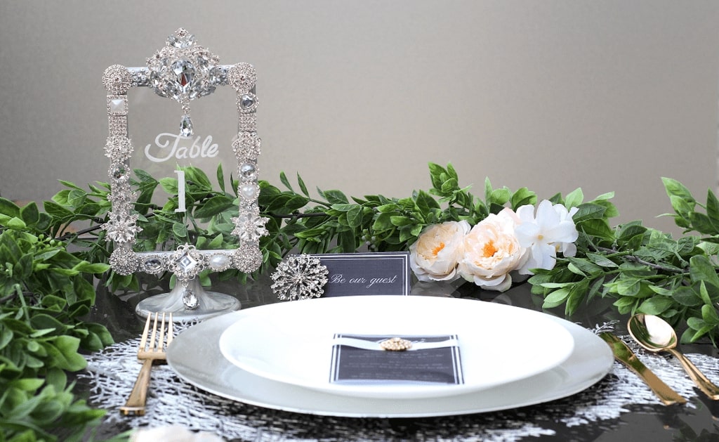  Silver Wedding Ttable Nnumber Sign