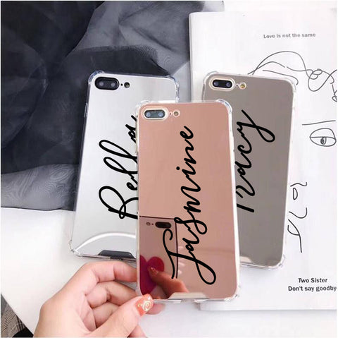 Mirror Phone Case with Custom Name-customforlove